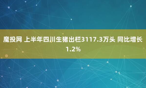 魔投网 上半年四川生猪出栏3117.3万头 同比增长1.2%